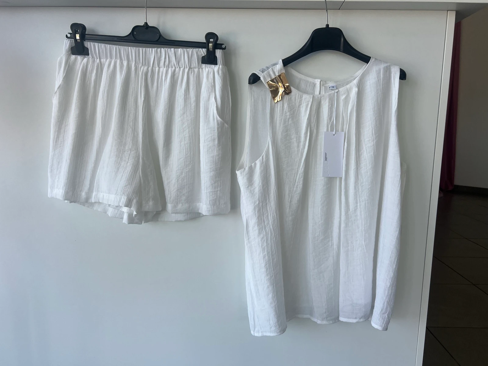  Conjunto branco em linho | Novo com etiqueta 🤍